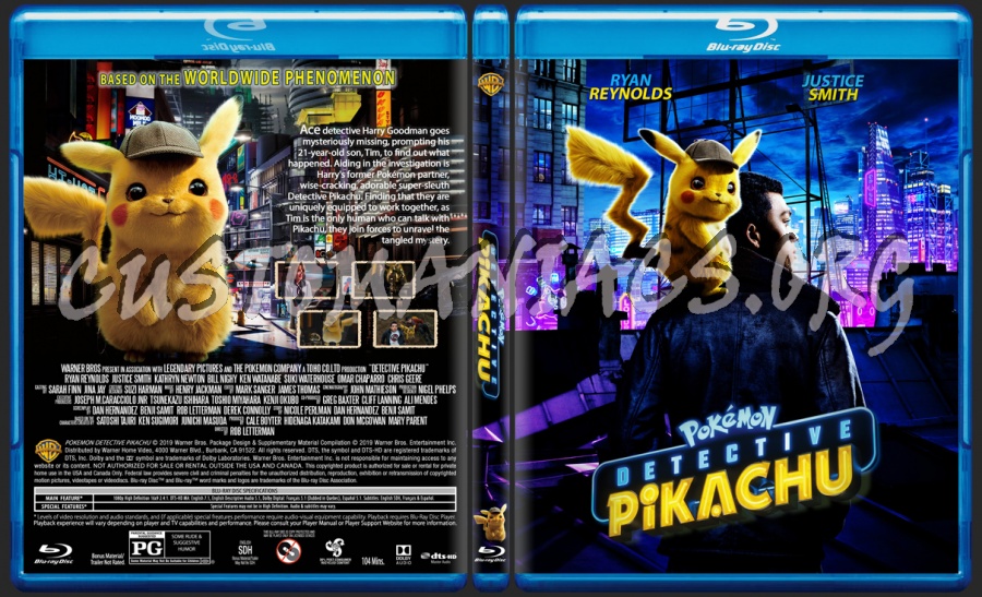 Pokemon Detective Pikachu 2019 blu-ray cover