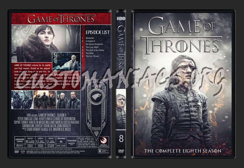 Game of Thrones - Season 8 dvd cover