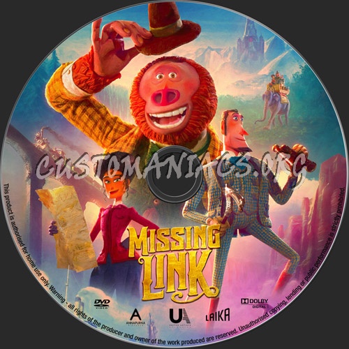 Missing Link dvd label