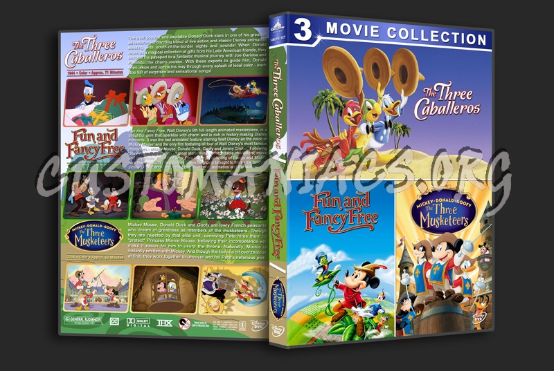 The Three Caballeros*/ Fun & Fancy Free*/ The Three Musketeers Triple Feature dvd cover