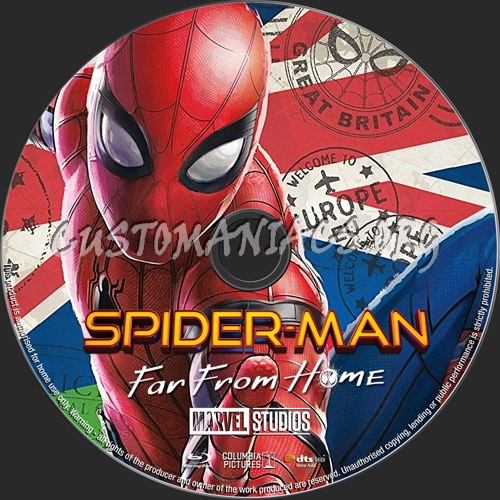 Spider-Man Far From Home blu-ray label
