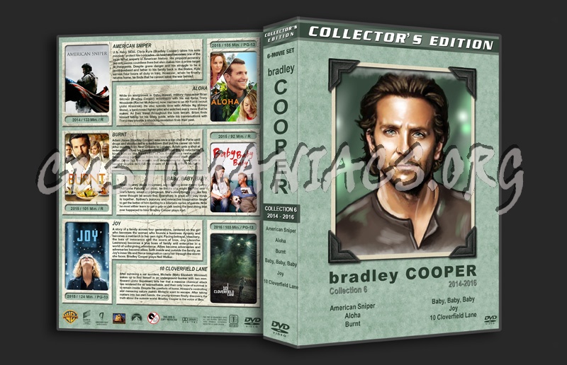 Bradley Cooper Filmography - Set 6 (2014-2016) dvd cover