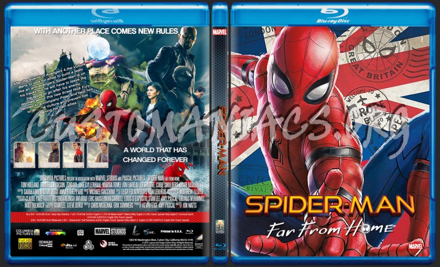 Spider-Man Far From Home blu-ray cover