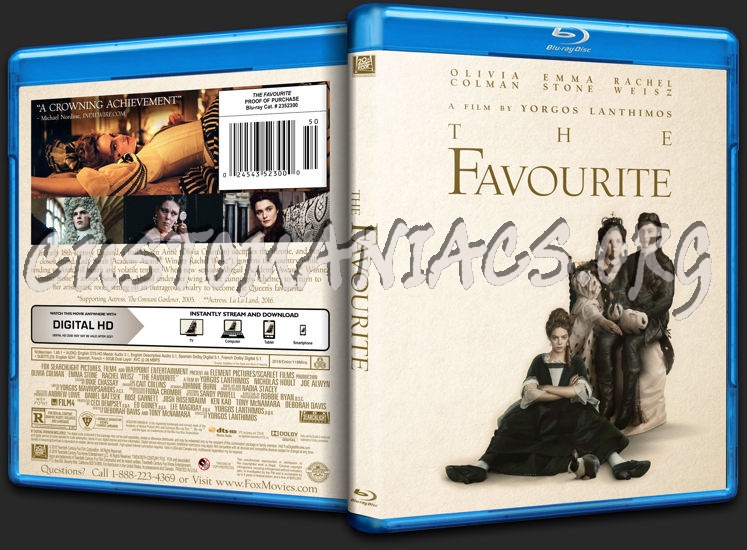 The Favourite blu-ray cover