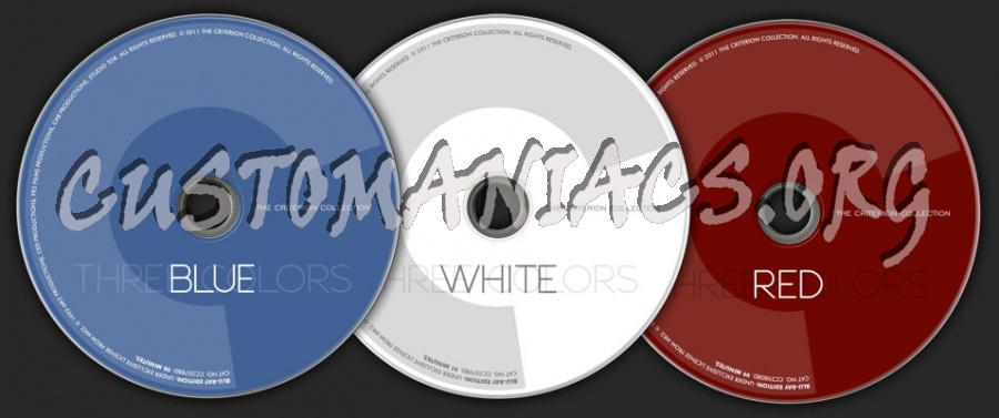 587 - Three Colors: Blue White Red dvd label