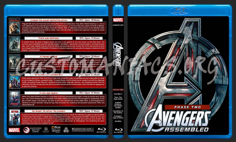Avengers Assembled - Phase Two blu-ray cover