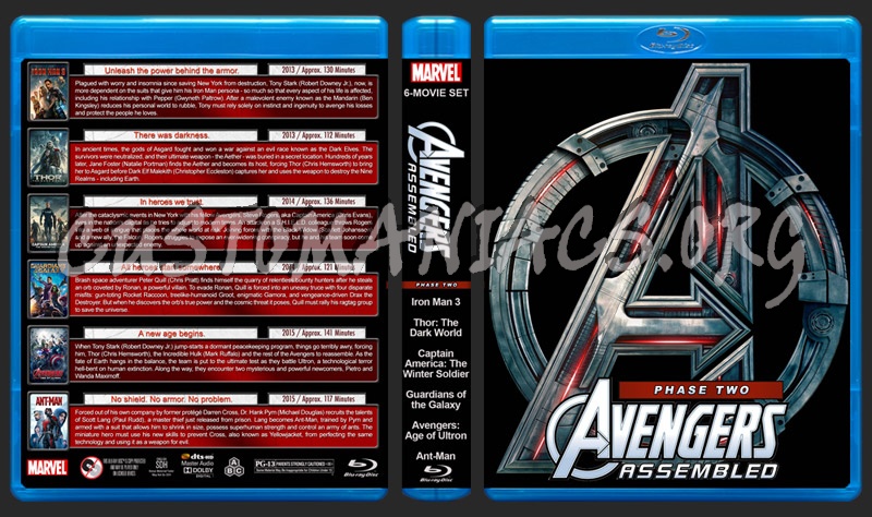 Avengers Assembled - Phase Two blu-ray cover