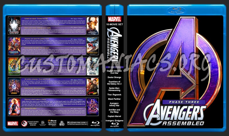 Avengers Assembled - Phase Three (10) blu-ray cover