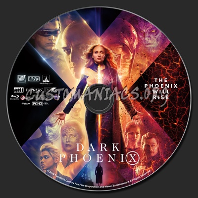 (X-men) Dark Phoenix blu-ray label