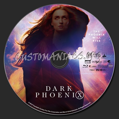 (X-men) Dark Phoenix blu-ray label