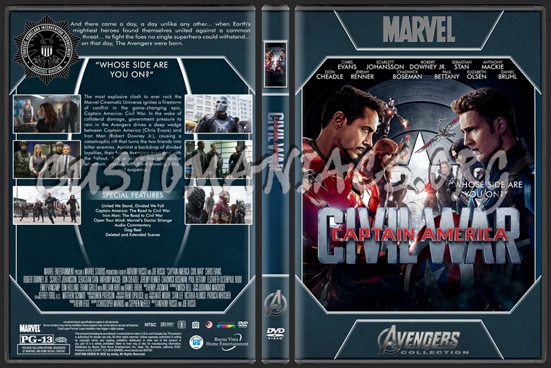 Avengers Collection - Captain America Civil War dvd cover