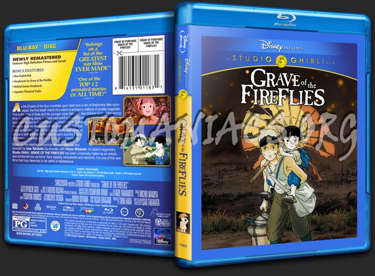 Grave of the Fireflies blu-ray cover - DVD Covers & Labels by Customaniacs,  id: 257644 free download highres blu-ray cover
