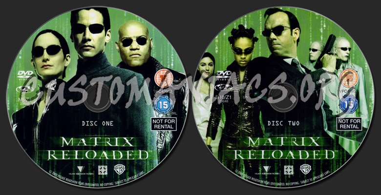 The Matrix Reloaded dvd label