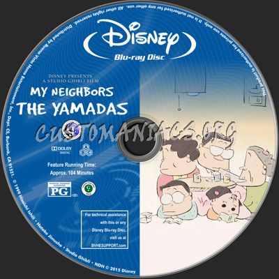 My Neighbors the Yamadas blu-ray label