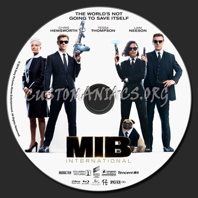 Men In Black: International blu-ray label