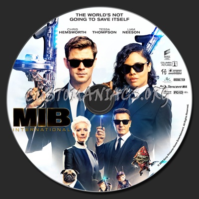 Men In Black: International blu-ray label