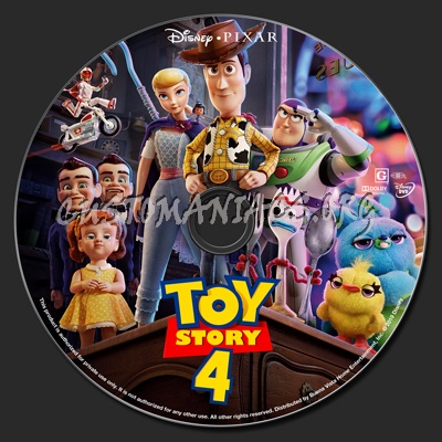 Toy Story 4 dvd label