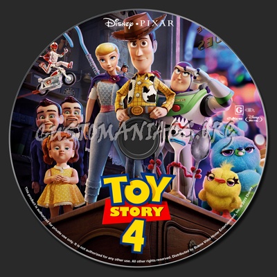 Toy Story 4 blu-ray label