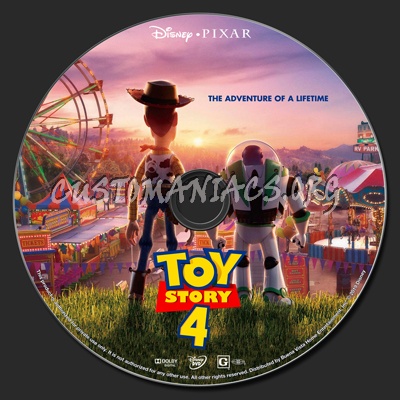 Toy Story 4 dvd label