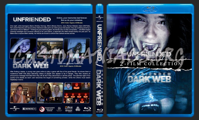 Unfriended / Unfriended: Dark Web Double Feature blu-ray cover