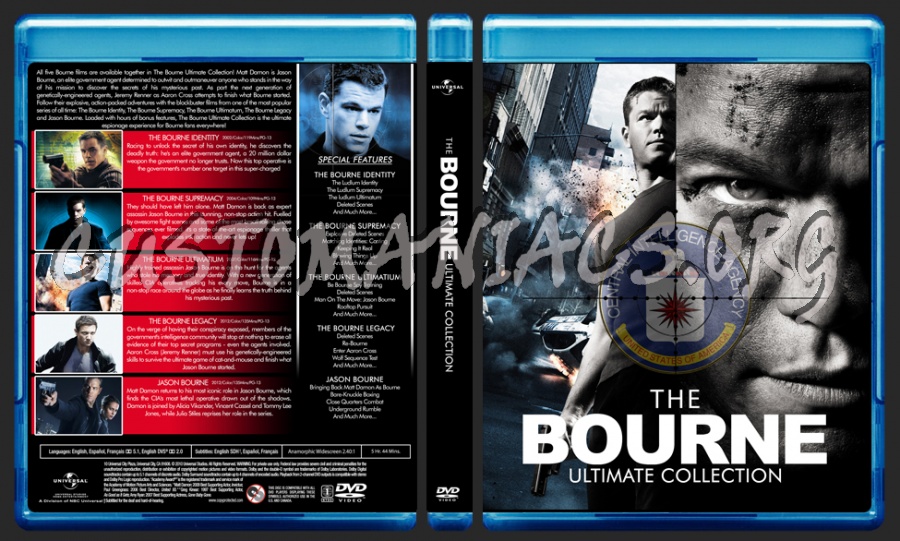 The Bourne Ultimate Collection blu-ray cover