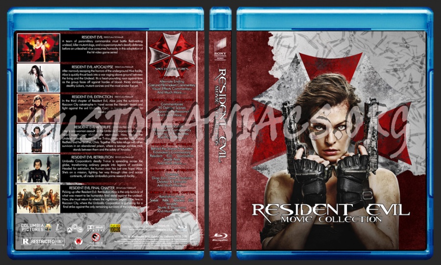 Resident Evil Movie Collection blu-ray cover