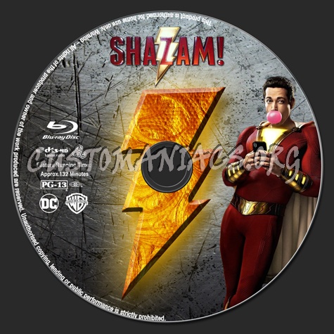 Shazam blu-ray label