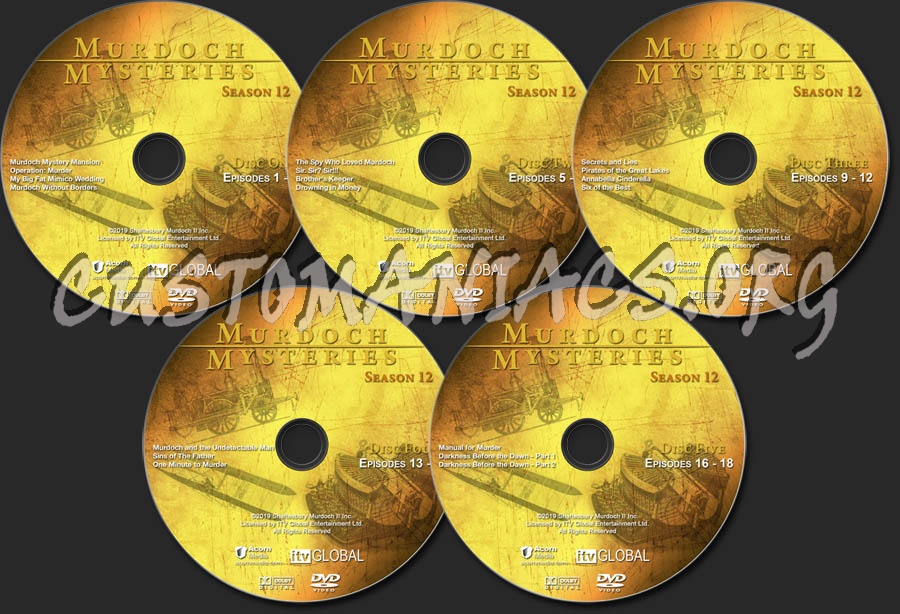 Murdoch Mysteries - Season 12 dvd label