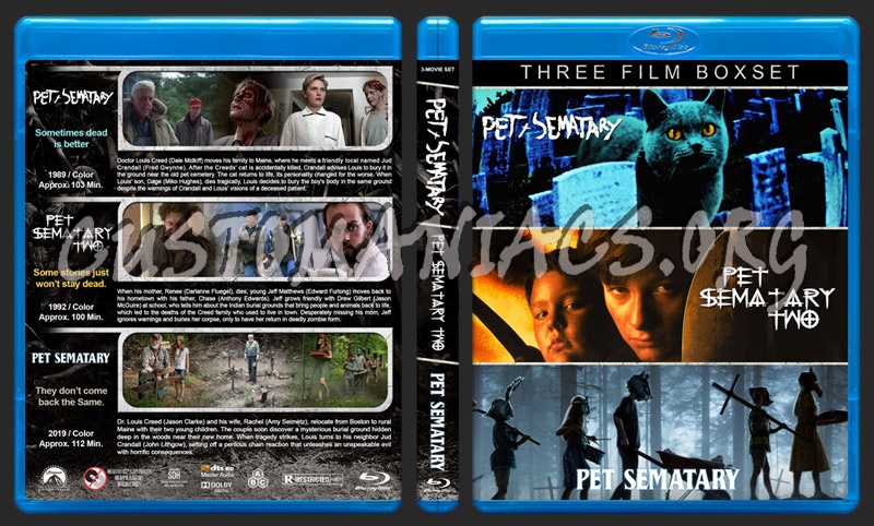 Pet Sematary Triple Feature blu-ray cover