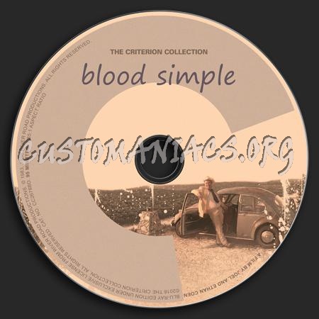 834 - Blood Simple dvd label