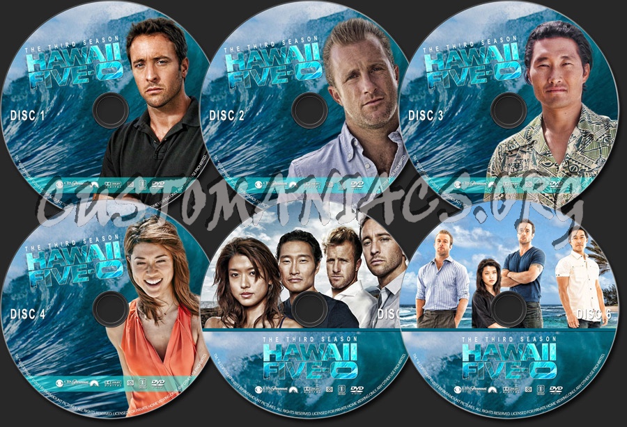 Hawaii Five-O - Season 3 dvd label