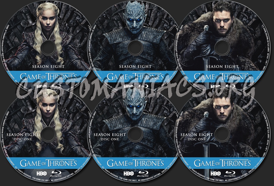 Game of Thrones Season 8 blu-ray label