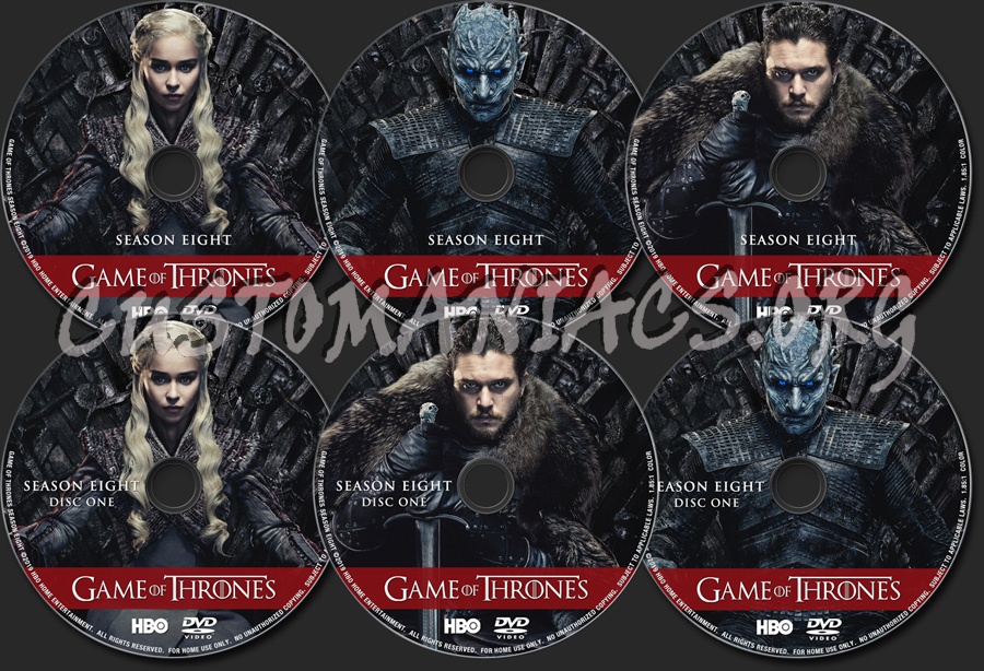 Game of Thrones Season 8 dvd label