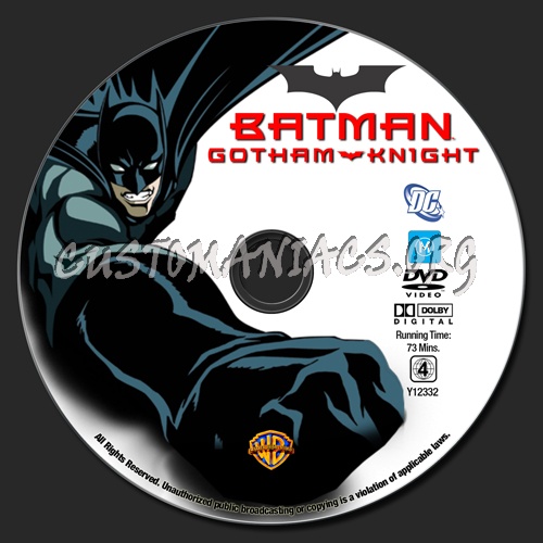 Batman Gotham Knight dvd label