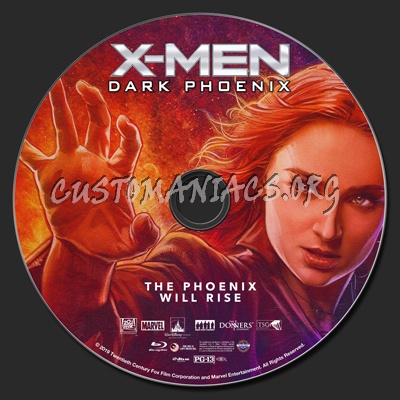 (X-men) Dark Phoenix blu-ray label