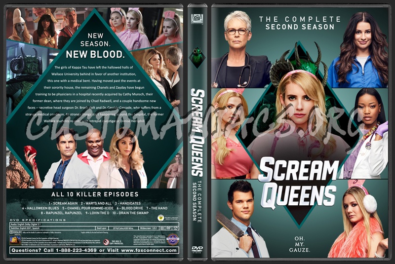 Scream Queens Season 2 dvd cover DVD Covers Labels by Customaniacs id 258054 free download highres dvd cover