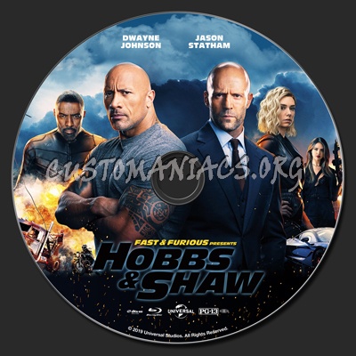 Fast & Furious Presents Hobbs & Shaw blu-ray label