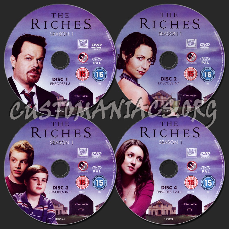 The Riches Season 1 dvd label