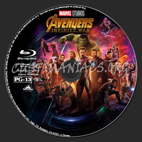 Avengers: Infinity War blu-ray label