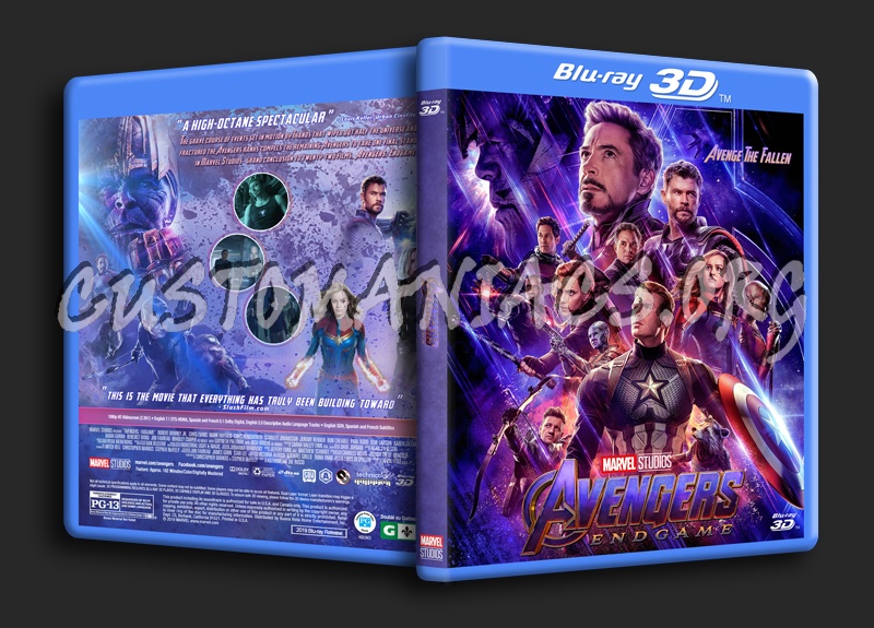 Avengers: Endgame 3D dvd cover