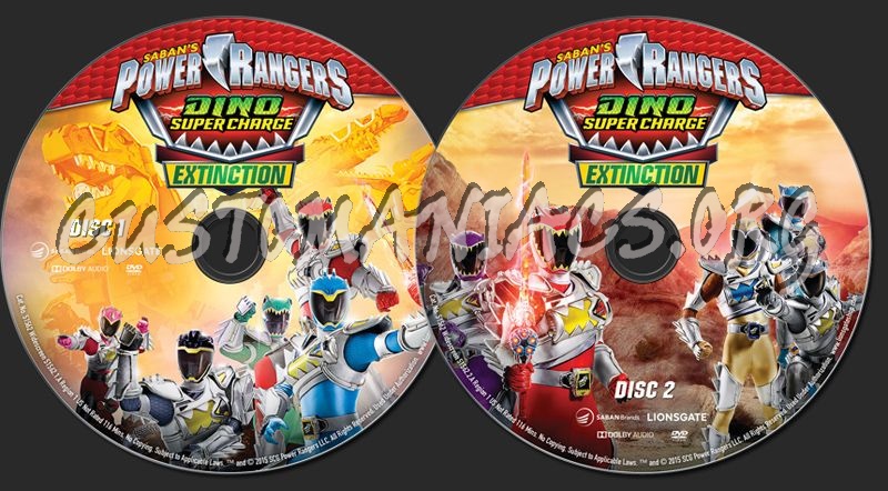 Power Rangers Dino Supercharge Extinction dvd label