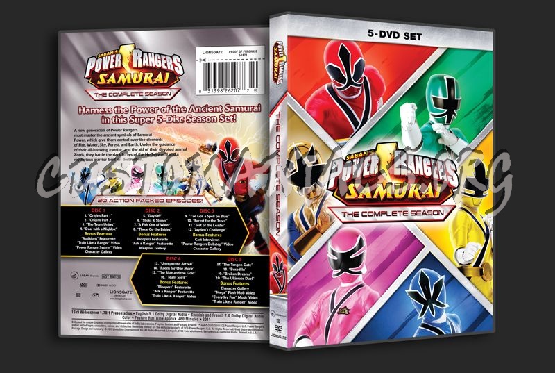 Power Rangers Super Samurai The Complete Season dvd cover