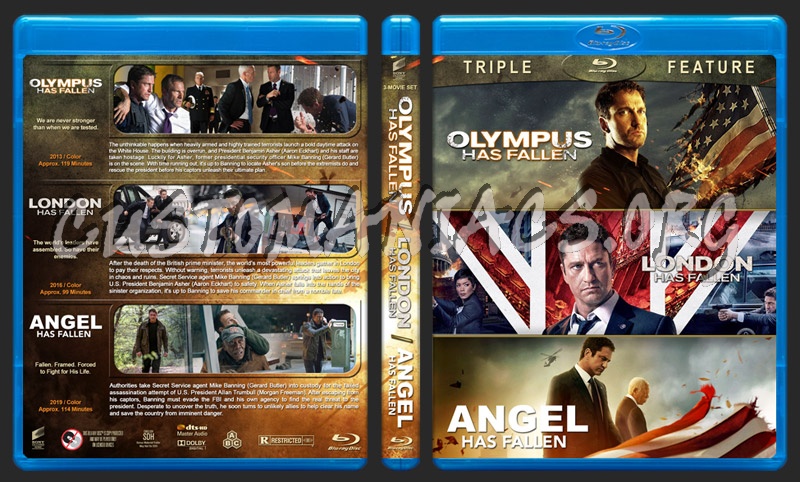 OlympusLondonAngel has Fallen Triple Feature blu-ray cover