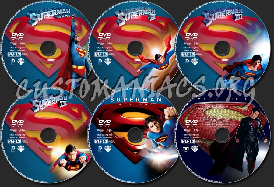 Superman / Man of Steel Collection dvd label