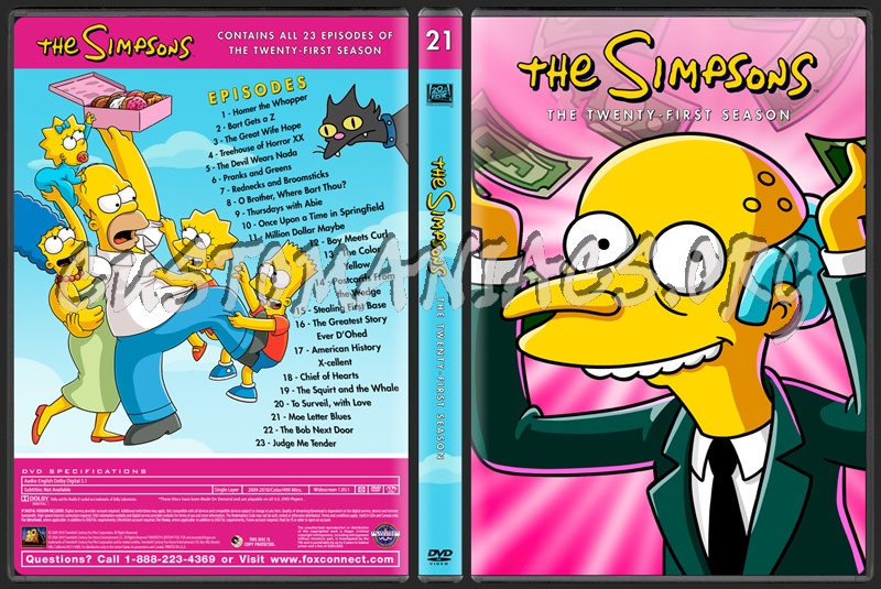 The Simpsons - Season 21 dvd cover