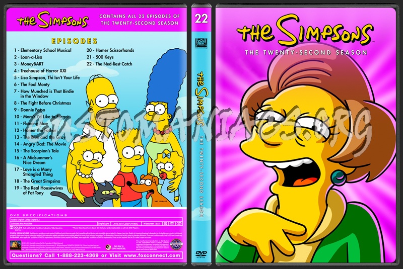 The Simpsons - Season 22 dvd cover