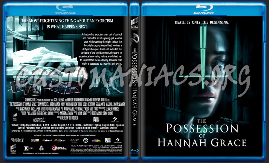 The Possession Of Hannah Grace blu-ray cover