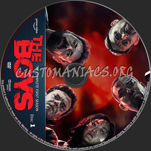The Boys Season 1 dvd label