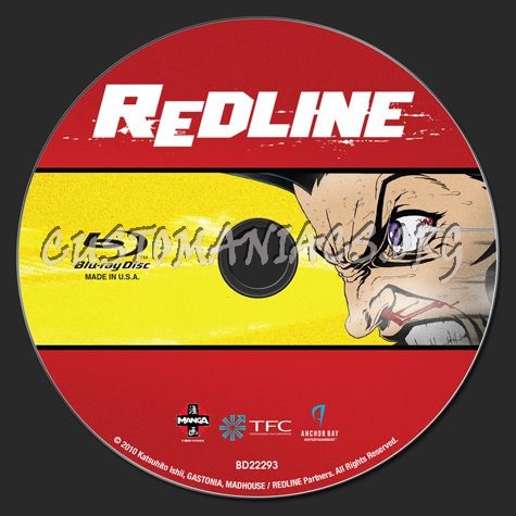 Redline blu-ray label