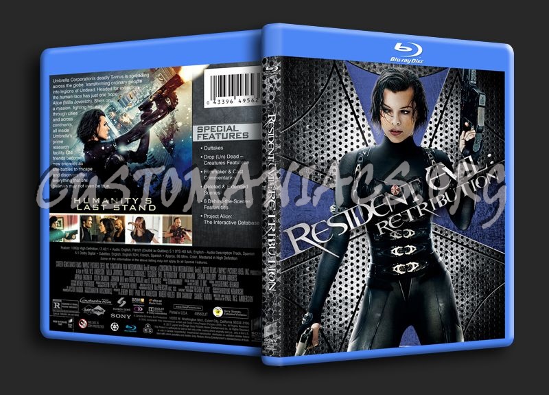 Resident Evil Retribution blu-ray cover